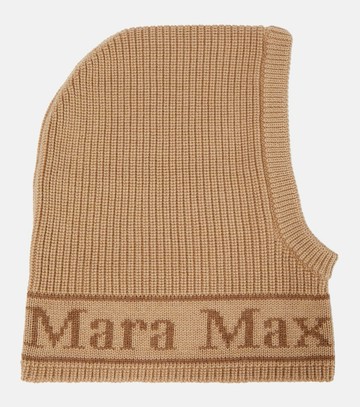 Max Mara Gong logo wool ski mask
