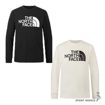The North Face 北面 長袖上衣 男裝 大Logo 黑/米白【運動世界】NF0A8D7RJK3/NF0A8D7RQLI