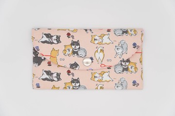 玩布手作。小柴(粉) 紅包袋 存摺 收納袋