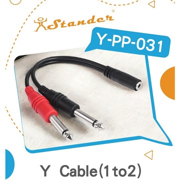 【RB MUSIC】 Stander Y-PP-031 台製立體聲 3.5mm 母頭轉 6.3mm 左右音源訊號分接線