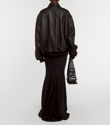 Balenciaga Oversized leather bomber jacket