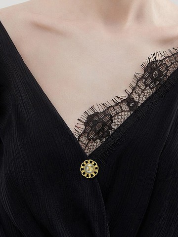 幸運草領口防走光扣小胸針高檔女固定衣服簡約個性迷你襯衫別針