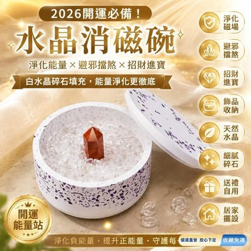 💎隔日免運💎2026開運必備！水晶消磁碗 石膏淨化器皿 避邪擋煞 招財進寶 飾品收納盒 白水晶碎石