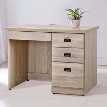 【Homelike】 喜家居3.5尺附插座書桌-梧桐色(2147)