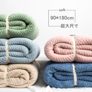 日本yodo xiui菠蘿格加大款家用浴巾成人兒童男女吸水速干不掉毛