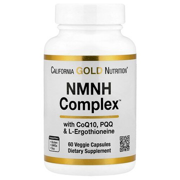 California Gold Nutrition, NMNH 複合物，含輔酶 Q10、PQQ 和 L-麥角硫因，60 粒素食膠囊