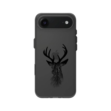 iPhone Air Clear (相機按鈕) 酷墨灰 - Animal Silhouette / 動物剪影 - 麋鹿1