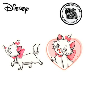 【日本正版】瑪麗貓 防潑水 貼紙 日本製 行李箱貼 手帳貼 裝飾貼紙 貓兒歷險記 Marie 迪士尼 Disney