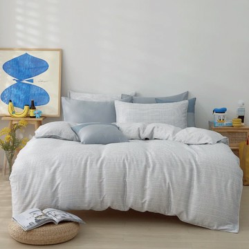 好關係 HAOKUANXI｜藍海之點 萊賽爾天絲床包被套枕套組 加大