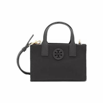 TORY BURCH Ella 雙T標誌鏤空貼片純色簡約 尼龍 女款迷你托特包Tote包購物袋斜跨包 斜背包手提包 146437~【 菲尼斯 國際精品 ★ 疊加現抵$1300 】