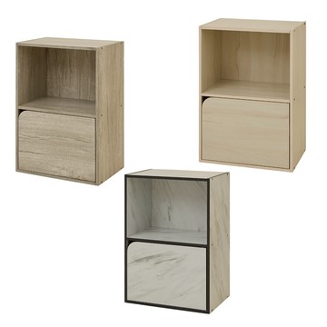 【居家cheaper】木格單門收納櫃 KC08-2雙層單門 白橡木紋