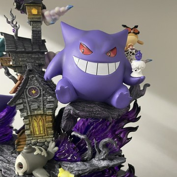 寵物精靈GK鬼系全家桶耿鬼 鬼斯通謎擬Q夢妖場景擺件動漫模型