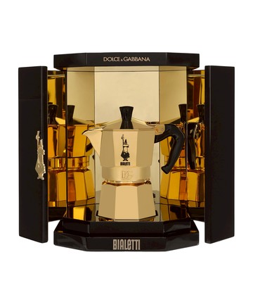 Dolce & Gabbana Casa x Bialetti 24kt Gold Moka Ora 3-Cup Express