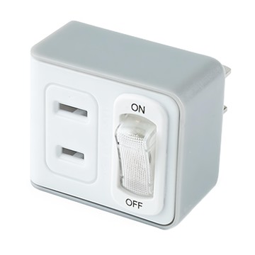 電太郎2P安全小壁插 白色 雙插座設計 安裝簡便  1個