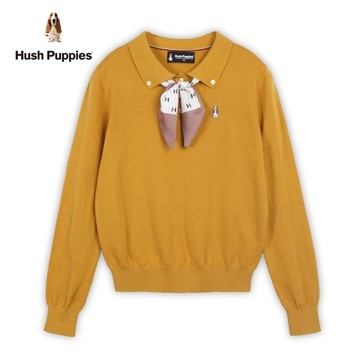 Hush Puppies 線衫 女裝造型領巾長袖線衫