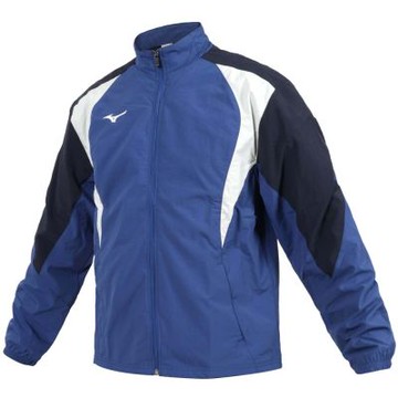 MIZUNO 男平織外套-防潑水 運動 上衣 休閒 32TCC55320 藍丈青白