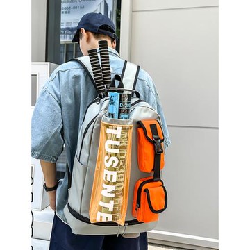 日本跨境 羽毛球包運動雙肩包大容量獨立鞋倉網球包男女撞色背包