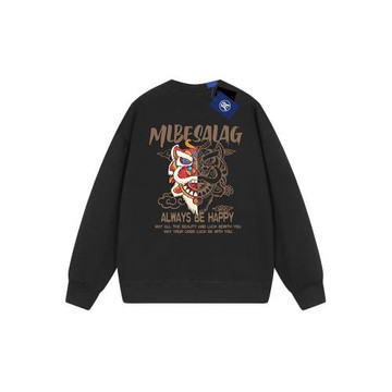 奧特萊斯官方重磅350g衛衣男春秋季新款印花情侶高街復古上衣外套