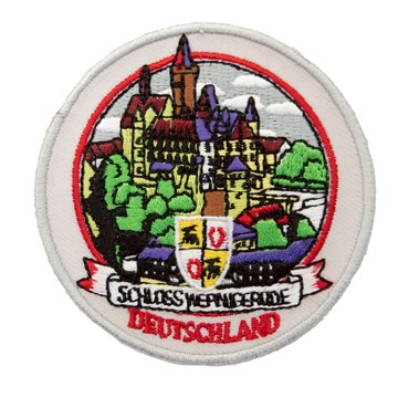 DIY刺繡徽章 文青時尚刺繡貼 德國 韋尼格羅德城堡 刺繡 徽章 軍章裝飾布章 臂章 布標 補丁貼 _廠商直送