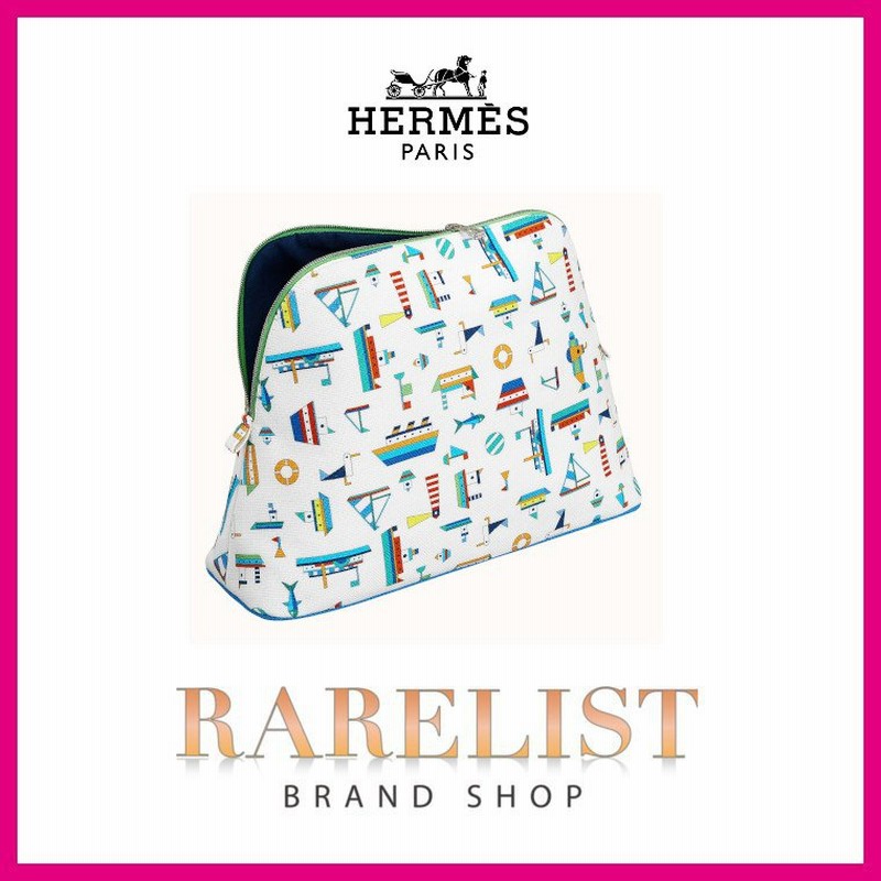 エルメス Hermes ポーチ アズュール コットン リネン イラスト プリント 通販 Lineポイント最大0 5 Get Lineショッピング