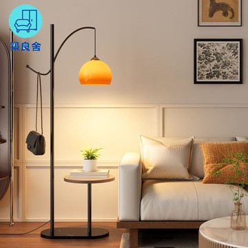 工廠直銷 110v落地燈 立燈 茶几燈 檯燈 床頭燈 客廳落地燈沙發旁邊高級感輕奢創意置物架一體書房臥室氛圍釣魚燈特惠/全館免運 特價出 開立發票 售後保障z211