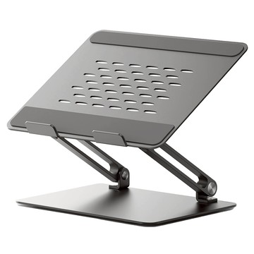 miak 超輕量防抖高度可調節高端鋁製筆記本電腦支架  深灰色  1入