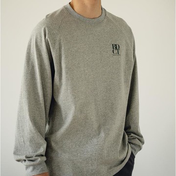 純棉長袖T恤男女休閒寬版圓領素色情侶秋季上衣【木屋雜貨】