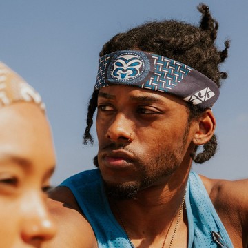 Tā moko Bandana 頭巾 - BLUE JEAN