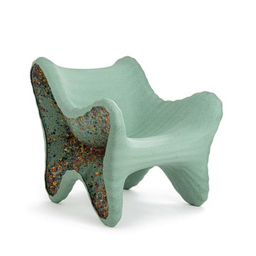 In-Side 潛彩雕塑扶手椅（鼠尾草綠）