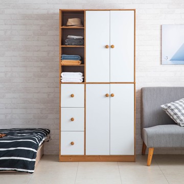 TZUMii朵拉四門三抽衣櫃 衣櫥 衣物收納櫃 抽屜櫃 斗櫃 空櫃 大容量 多功能