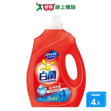 白蘭強效除蹣洗衣精2.7kgx4入(箱)【愛買】