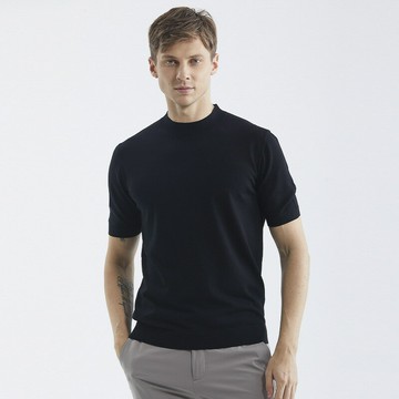 同款高貨短袖羊毛衫2025秋可機洗毛衣針織t恤男細膩羊毛多色上衣鑫弘-衣錦男裝