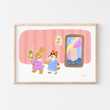 電影開演前的例行公式  I 印刷裝飾畫