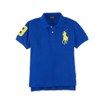 Ralph Lauren 短袖 小孩 POLO 素面 藍色 334