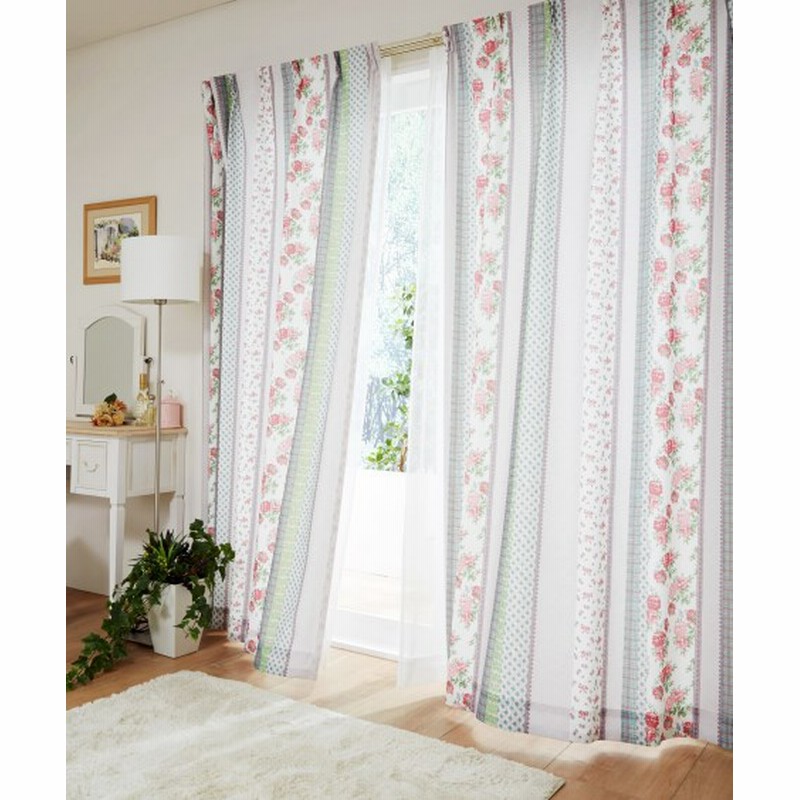パッチワーク調フェミニンカーテン ドレープカーテン 遮光あり なし Curtains Blackout Curtains Thermal Curtains Drape ニッセン Nissen 通販 Lineポイント最大1 0 Get Lineショッピング