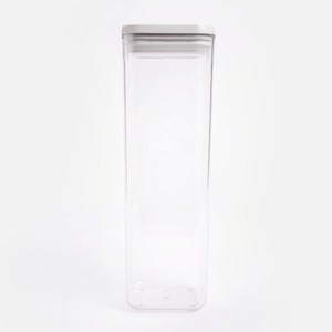 旋鈕式防潮PET密封罐2.4L 方形灰