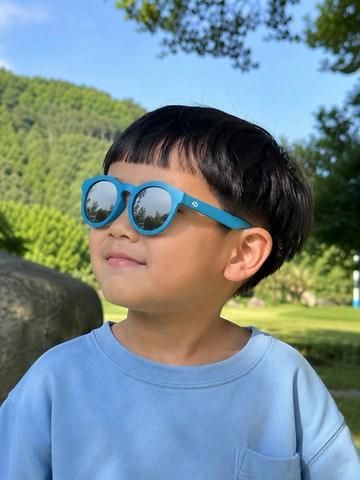100%海廢漁網再製 親子小漁框 復古圓框 超輕量偏光太陽眼鏡