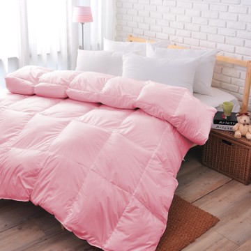 亞曼達Amanda 台灣製造 100%天然水鳥羽絨毛冬被--雙人(浪漫粉)(快速到貨)