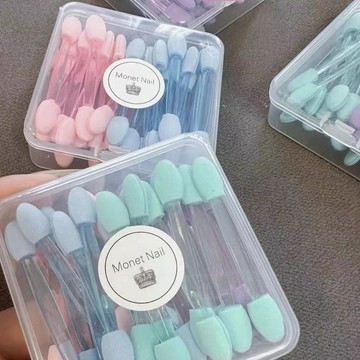 🎀秋冬新款🎀彩色多巴胺美甲工具魔鏡蹭粉刷盒裝30跟入