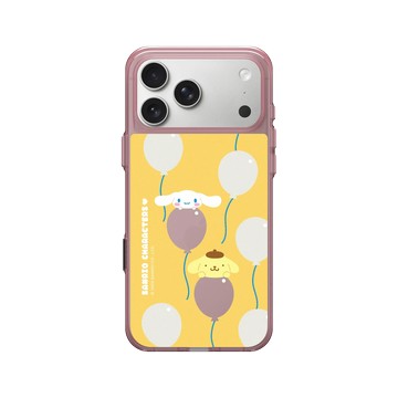 iPhone 17 Pro Max Clear (相機按鈕) 晶醺玫 - 三麗鷗-布丁狗＆大耳狗綜合圖 Mix Characters - 派對系列-派對氣球