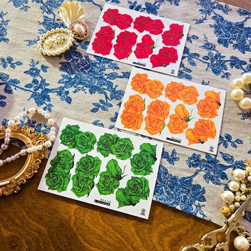 *戲劇玫瑰貼紙（7色）