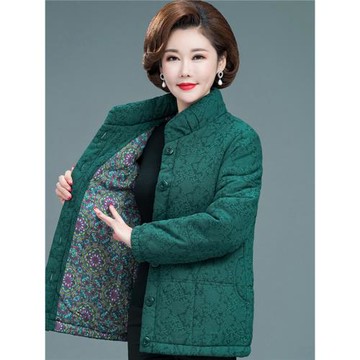 中老年外套襖子加厚上衣短款棉服