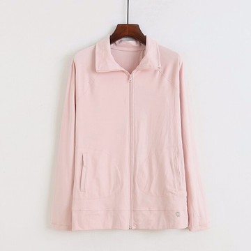 立領速干運動外套秋裝新款女休閑拉鏈開衫瑜伽上衣服長袖P/9-3