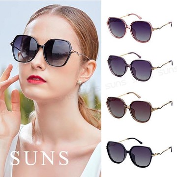 【SUNS】時尚精緻鑲鑽造型名媛款 淑女偏光墨鏡/太陽眼鏡 抗UV(30535)