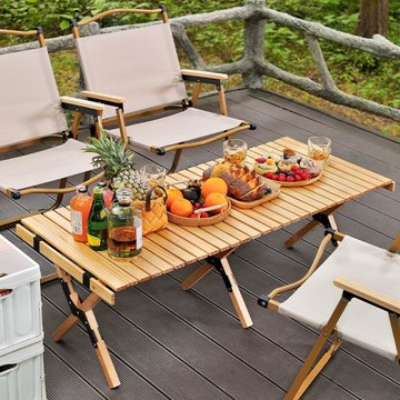 折疊桌子戶外便攜式蛋卷桌簡易餐桌露營小型方形野餐用品野營裝備