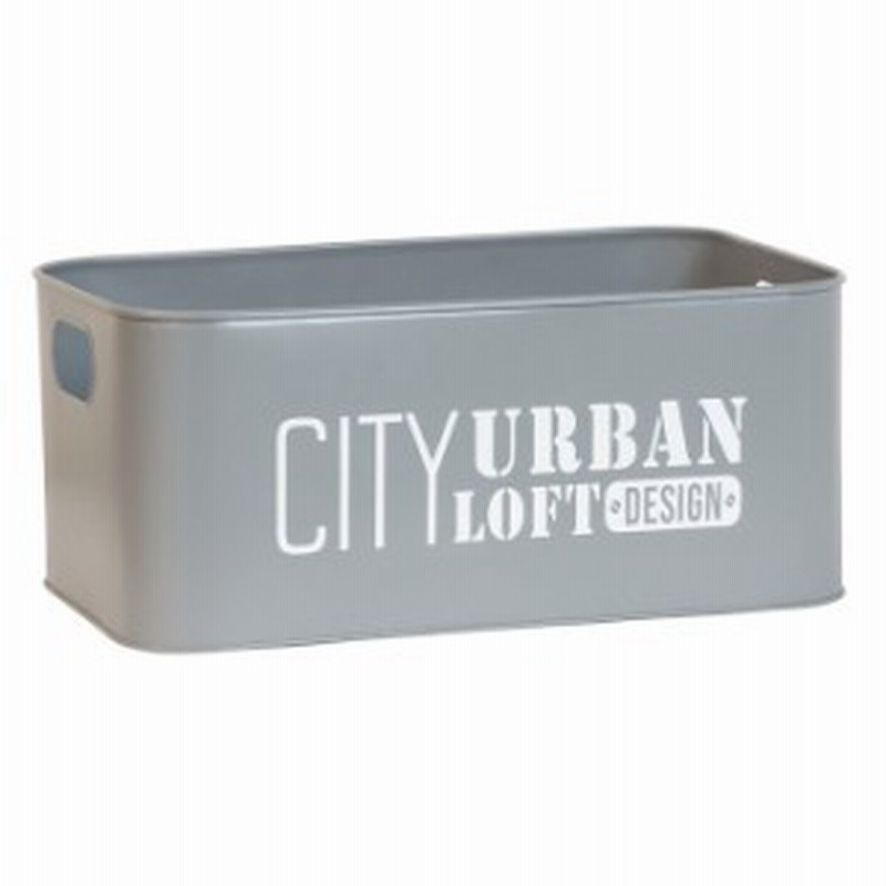 収納ボックス グレー ブリキ缶 小物入れ 園芸用品 アンティーク調 おしゃれ シティーアーバン L 深型 通販 Lineポイント最大1 0 Get Lineショッピング