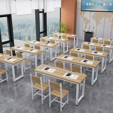 【台灣公司 可打統編】中小學生輔導班課桌椅廠家直銷單雙人培訓學校學習桌椅組合長條桌 y8182