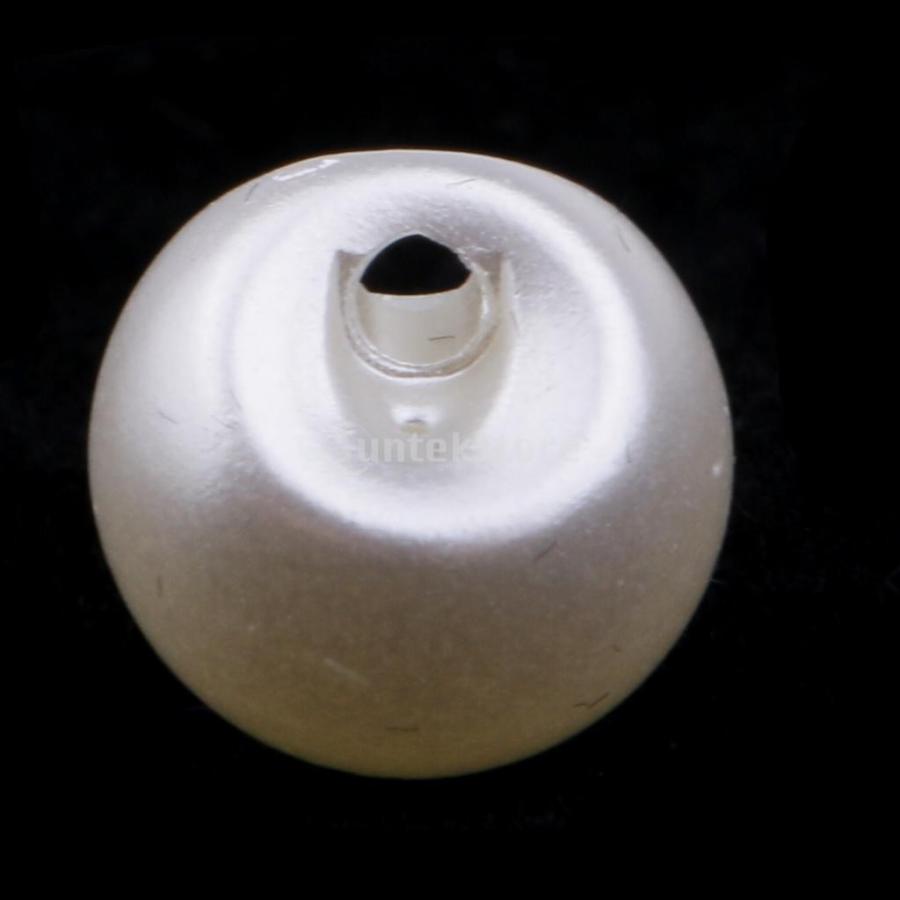 プラスチック ラウンド 人工パール ボタン 約50ピース 全2サイズ 10mm