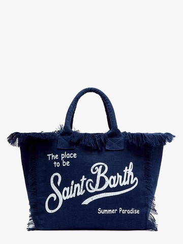 Vanity linen handbag with print - MC2 SAINT BARTH - gender_Woman