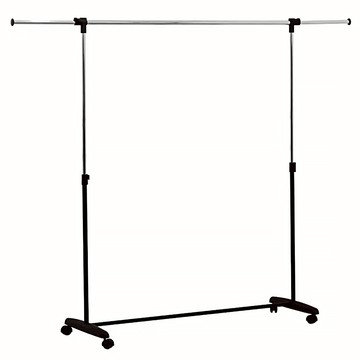 KI WISH 居家生活 可延伸單桿衣架 台灣製造 電鍍鐵管 四輪設計  L122~183xD44xH82~146cm(含輪高)